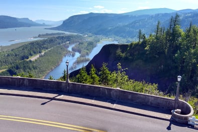 A shot from the top of Rowena Crest in the heart of the Columbia River Gorge.