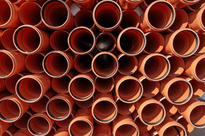 A shot of the inside of Polyvinyl Chloride (PVC) Lined pipes.